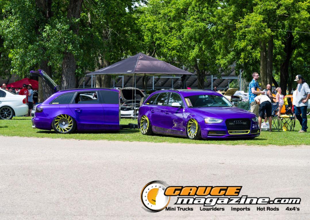 Custom cars on display during Slamology 2026 Cars