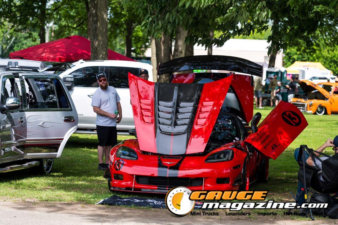 Custom cars on display during Slamology 2026 Cars