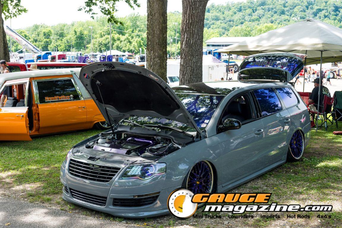Custom cars on display during Slamology 2026 Cars