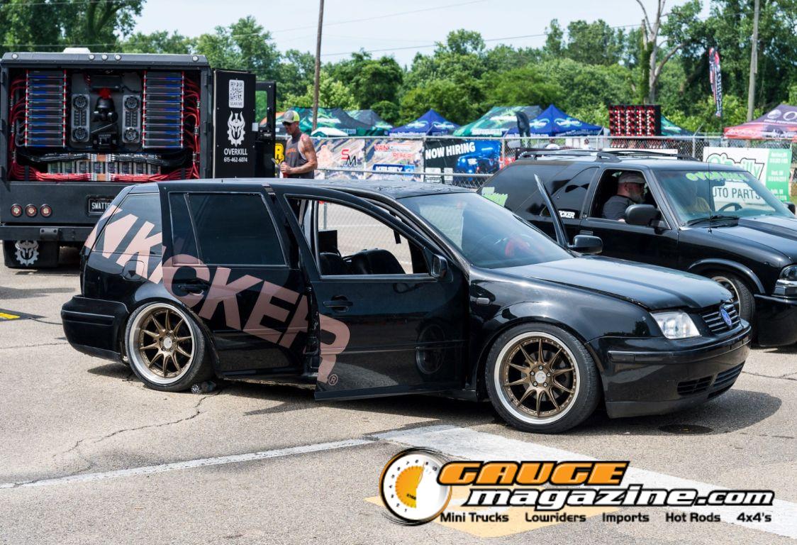 Custom cars on display during Slamology 2026 Cars