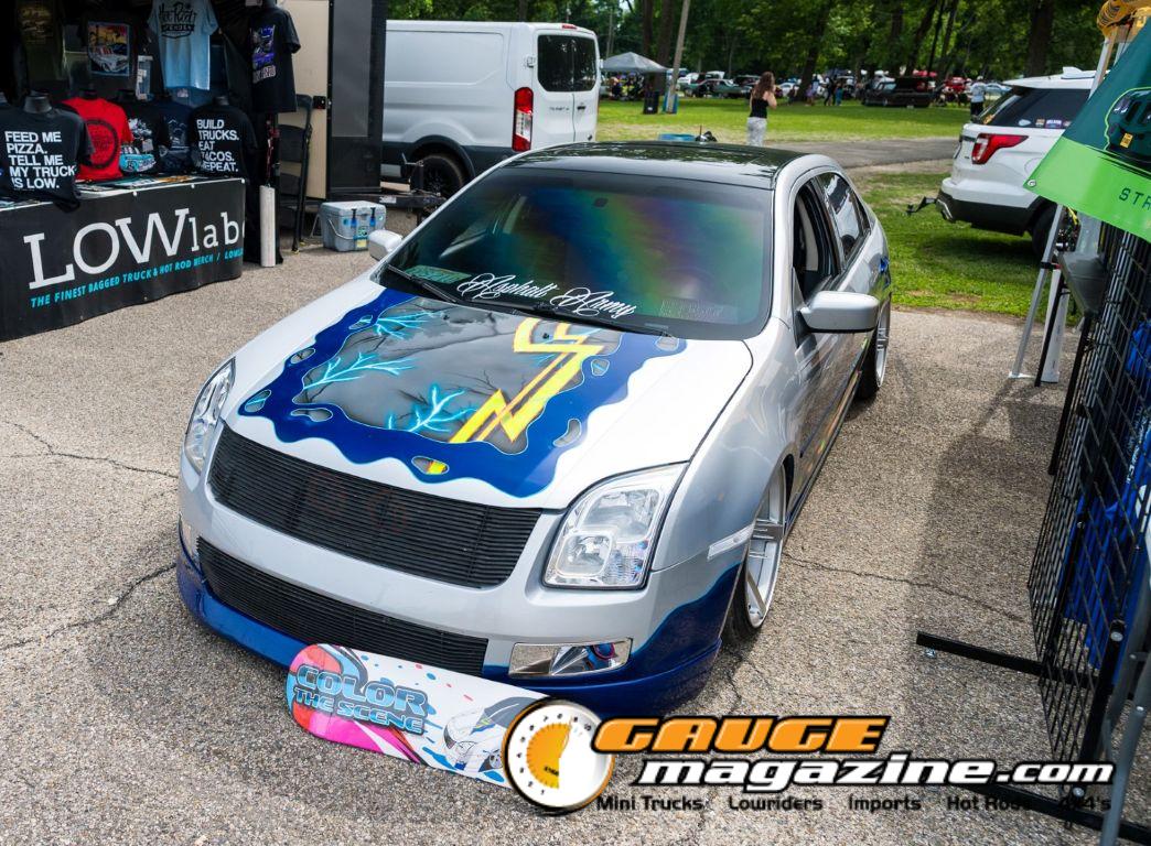 Custom cars on display during Slamology 2026 Cars