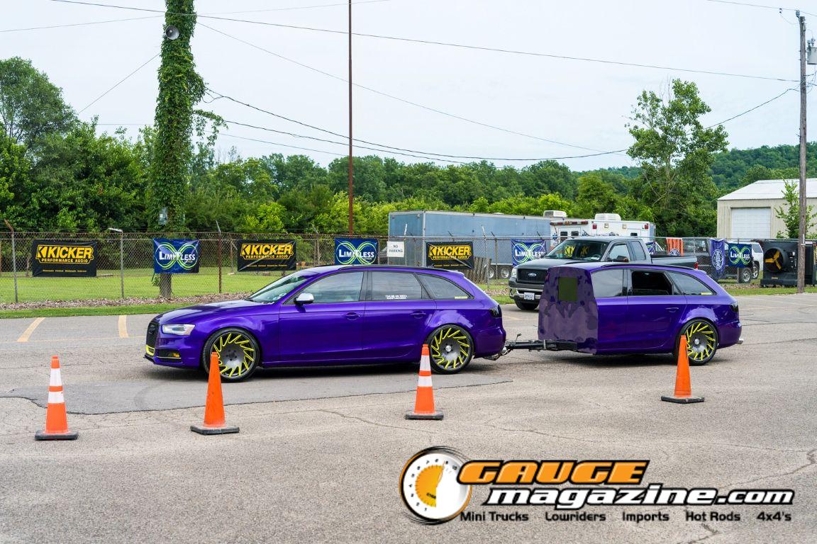 Custom cars on display during Slamology 2026 Cars