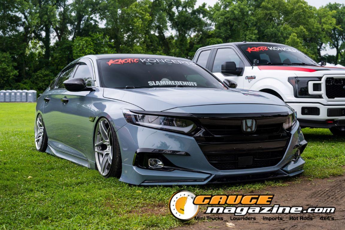 Custom cars on display during Slamology 2026 Cars
