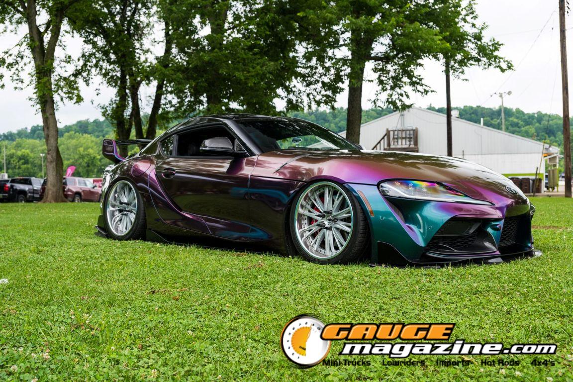 Custom cars on display during Slamology 2026 Cars