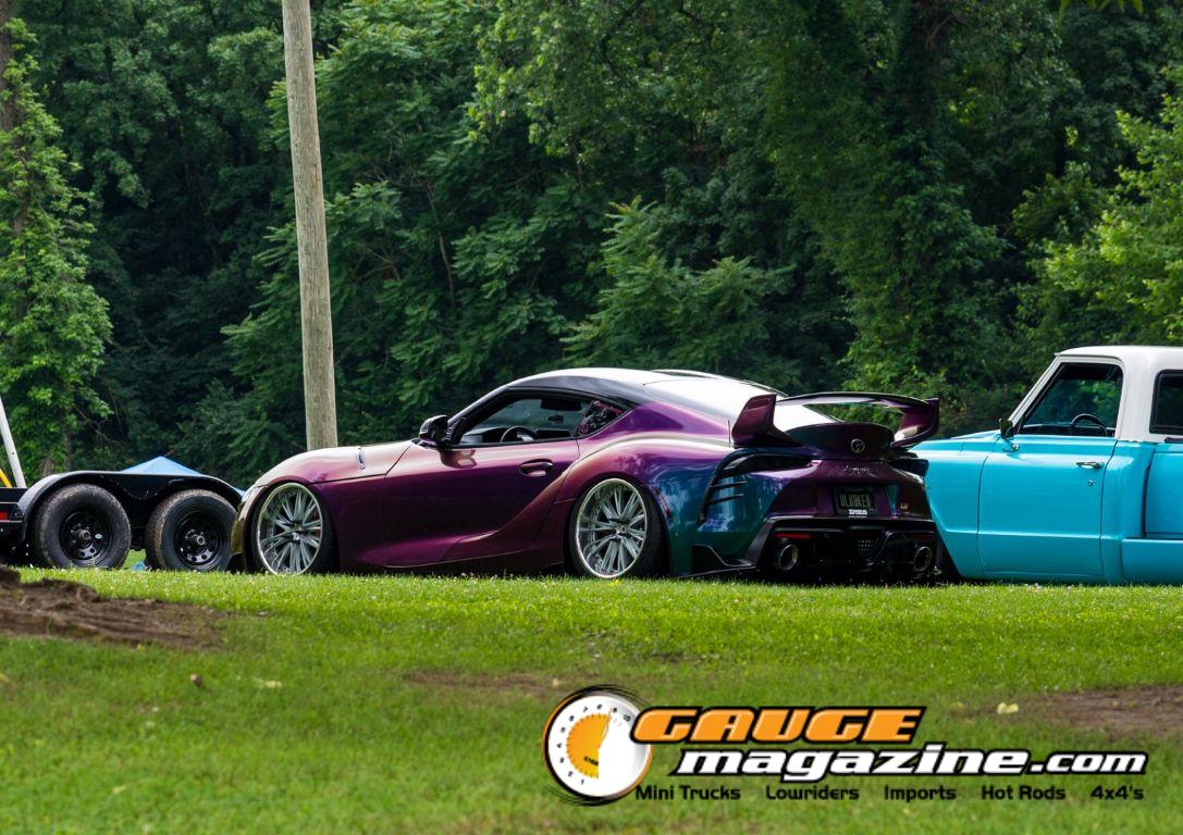 Custom cars on display during Slamology 2026 Cars