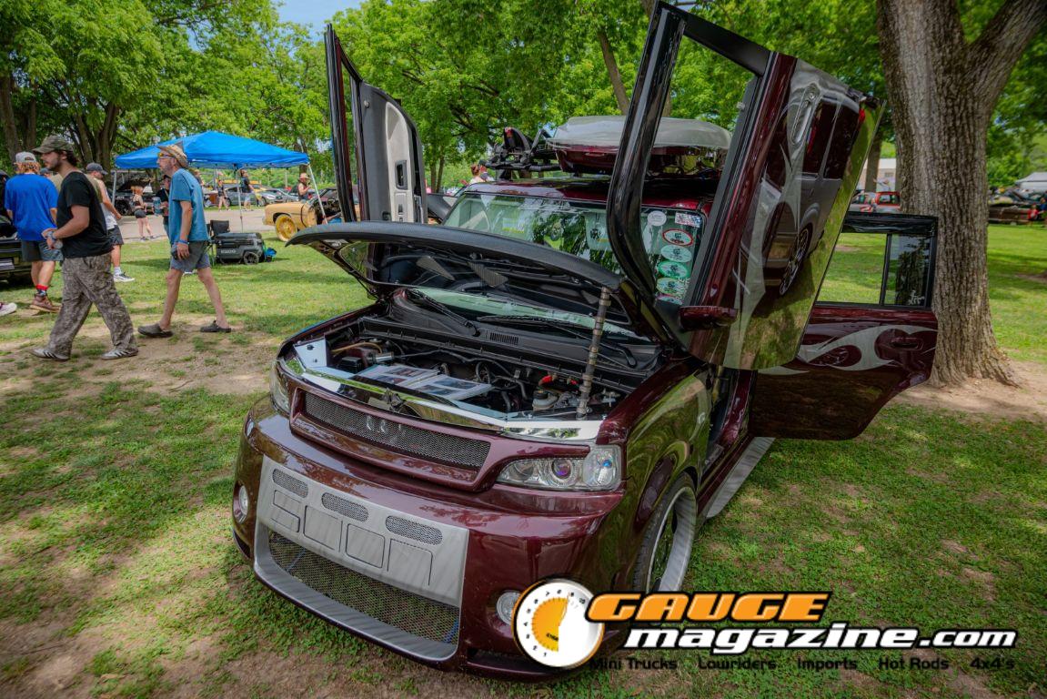 Custom cars on display during Slamology 2026 Cars