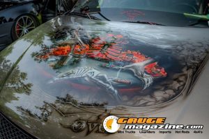 Custom cars on display during Slamology 2026 Cars