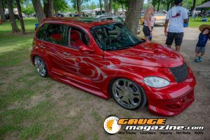 Custom cars on display during Slamology 2026 Cars