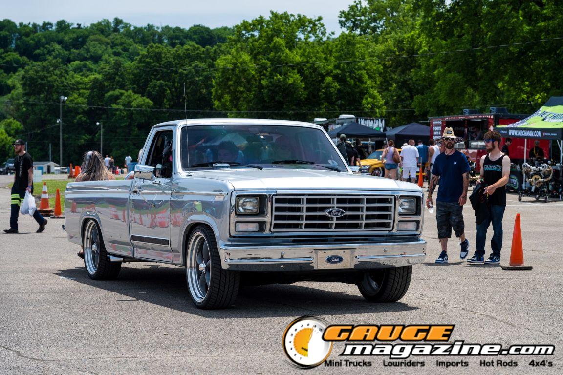 Custom trucks on display during Slamology 2026 Trucks