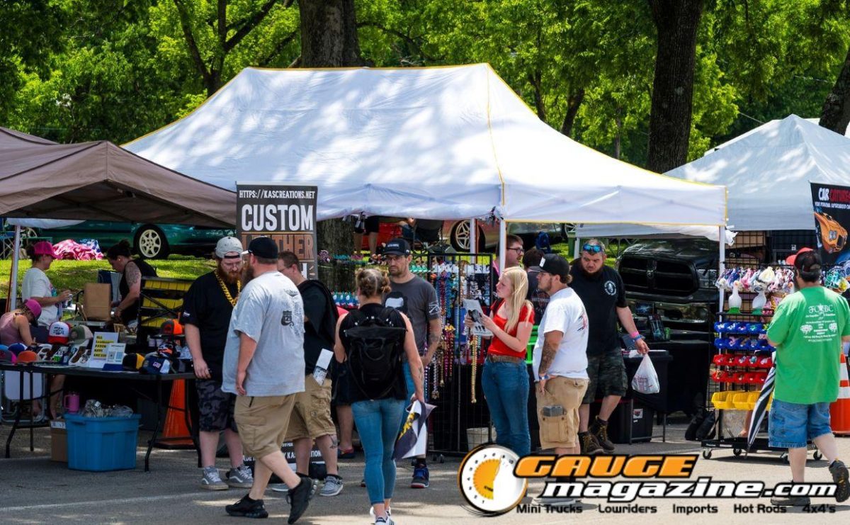 Custom trucks on display during Slamology 2026 Trucks