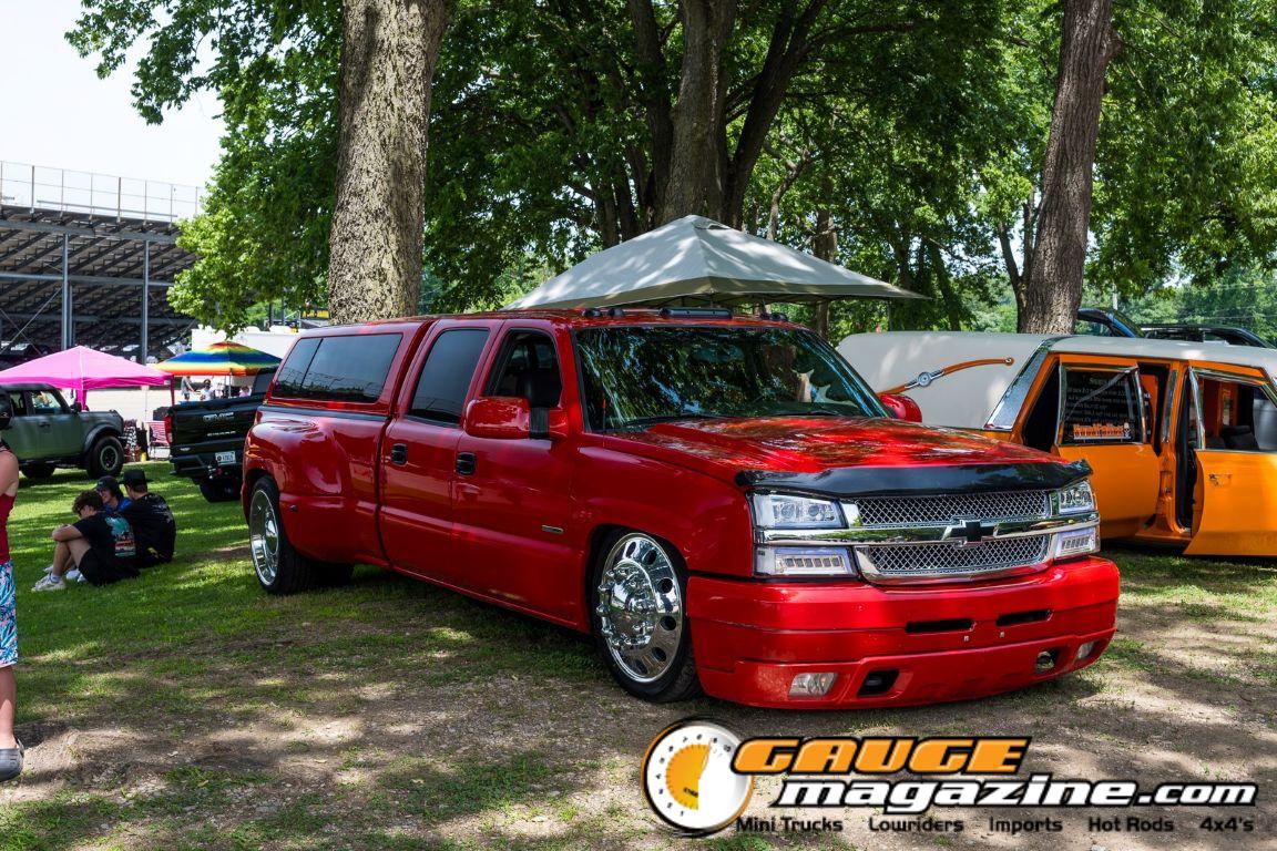 Custom trucks on display during Slamology 2026 Trucks