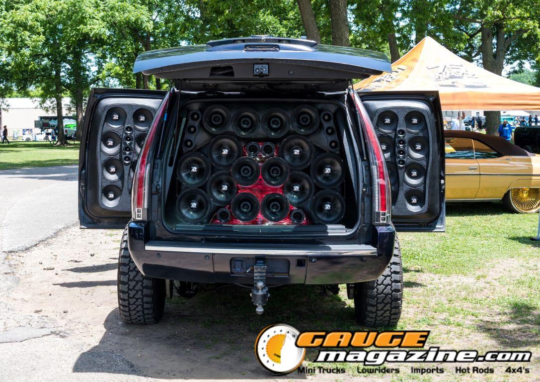 Custom trucks on display during Slamology 2026 Trucks