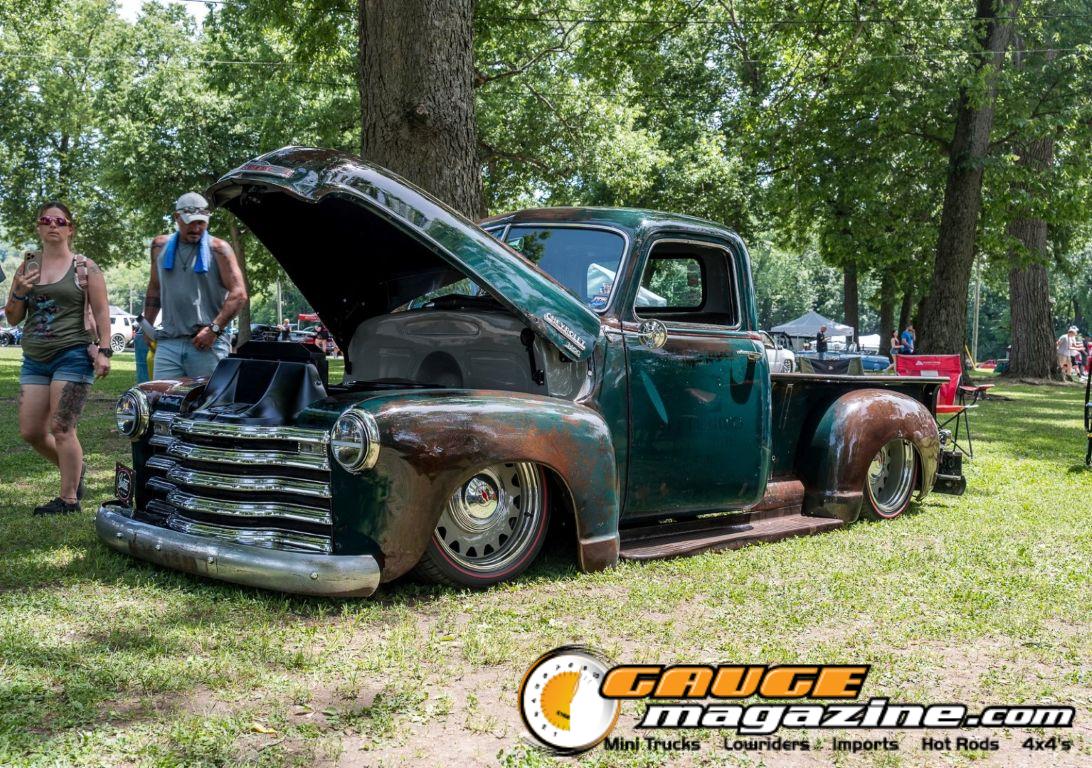 Custom trucks on display during Slamology 2026 Trucks