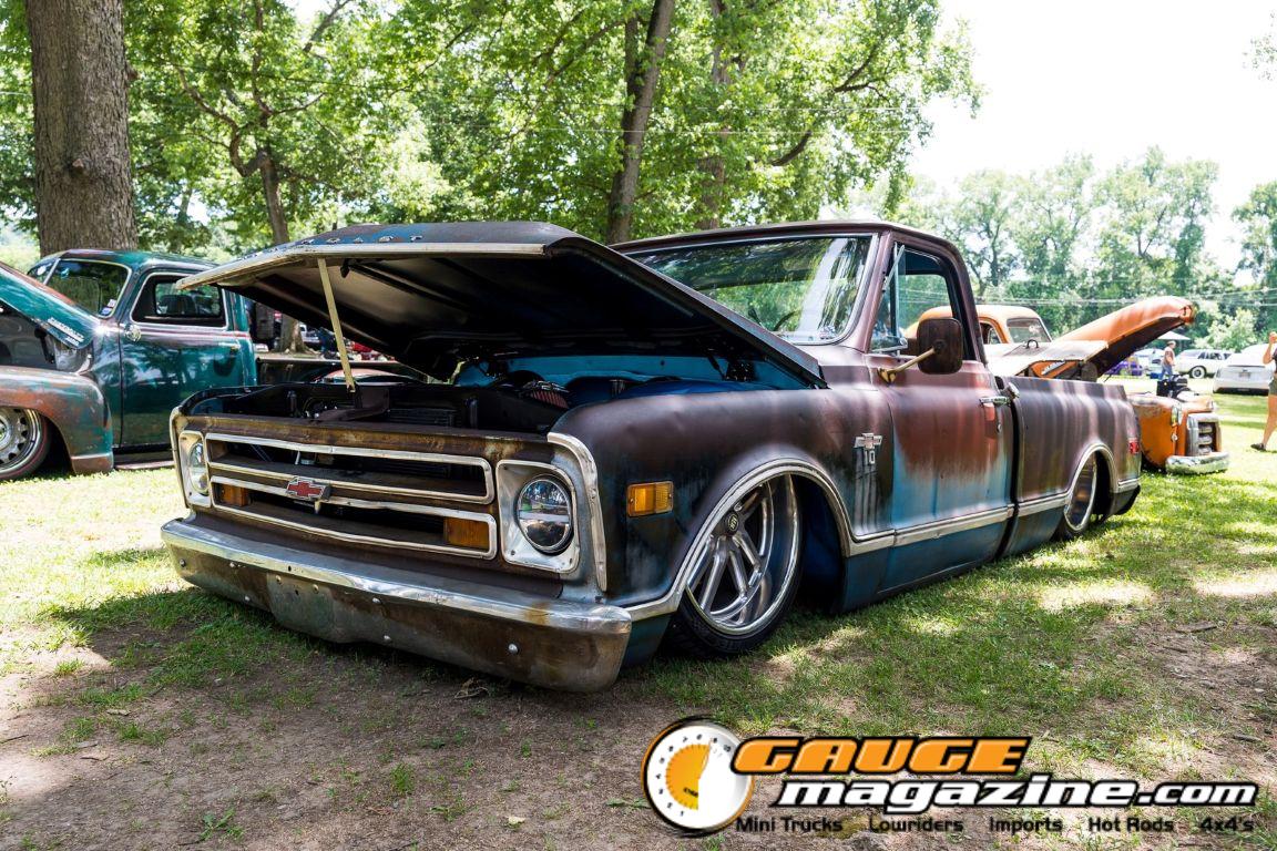 Custom trucks on display during Slamology 2026 Trucks