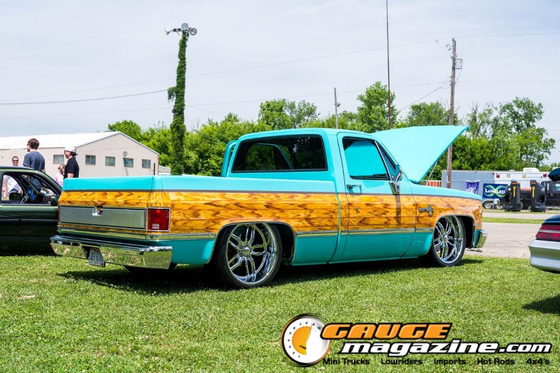 Custom trucks on display during Slamology 2026 Trucks