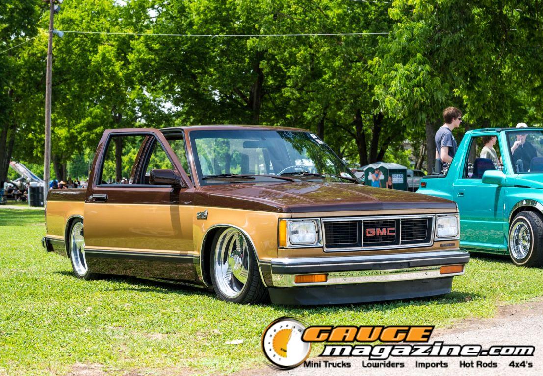Custom trucks on display during Slamology 2026 Trucks