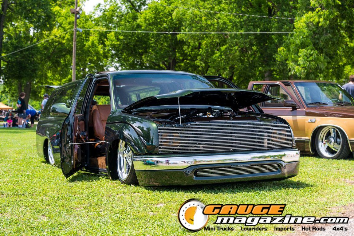 Custom trucks on display during Slamology 2026 Trucks