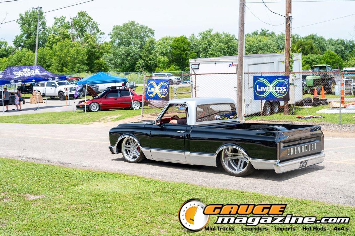 Custom trucks on display during Slamology 2026 Trucks