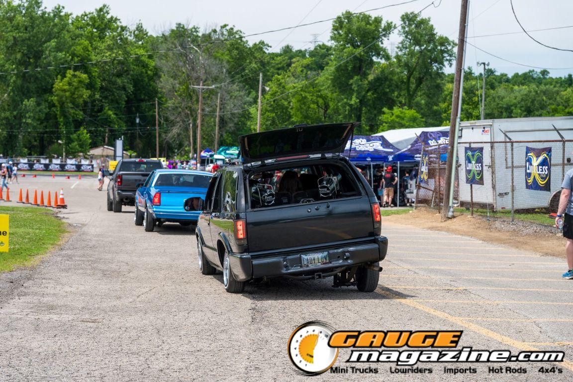 Custom trucks on display during Slamology 2026 Trucks