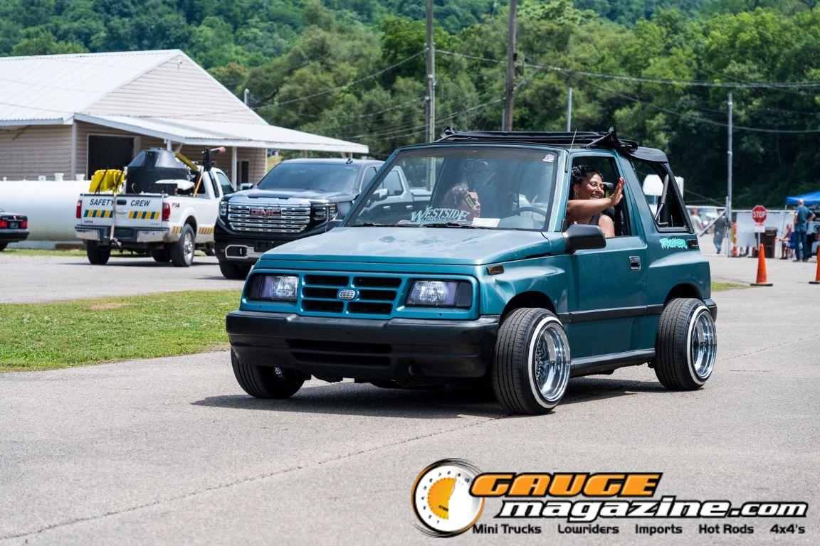 Custom trucks on display during Slamology 2026 Trucks