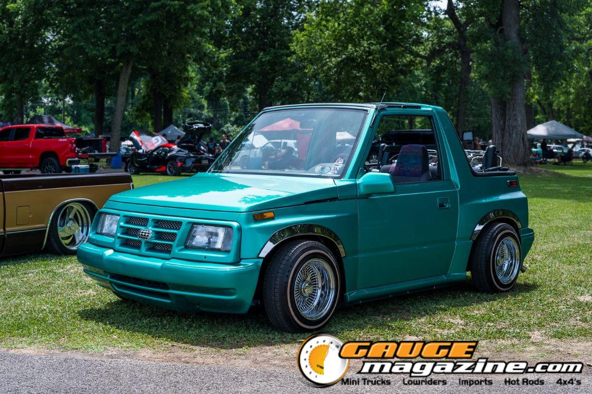 Custom trucks on display during Slamology 2026 Trucks