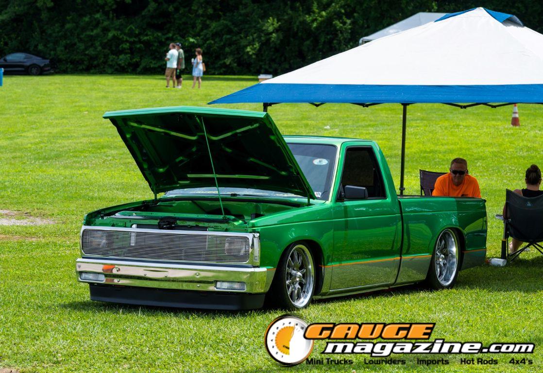 Custom trucks on display during Slamology 2026 Trucks