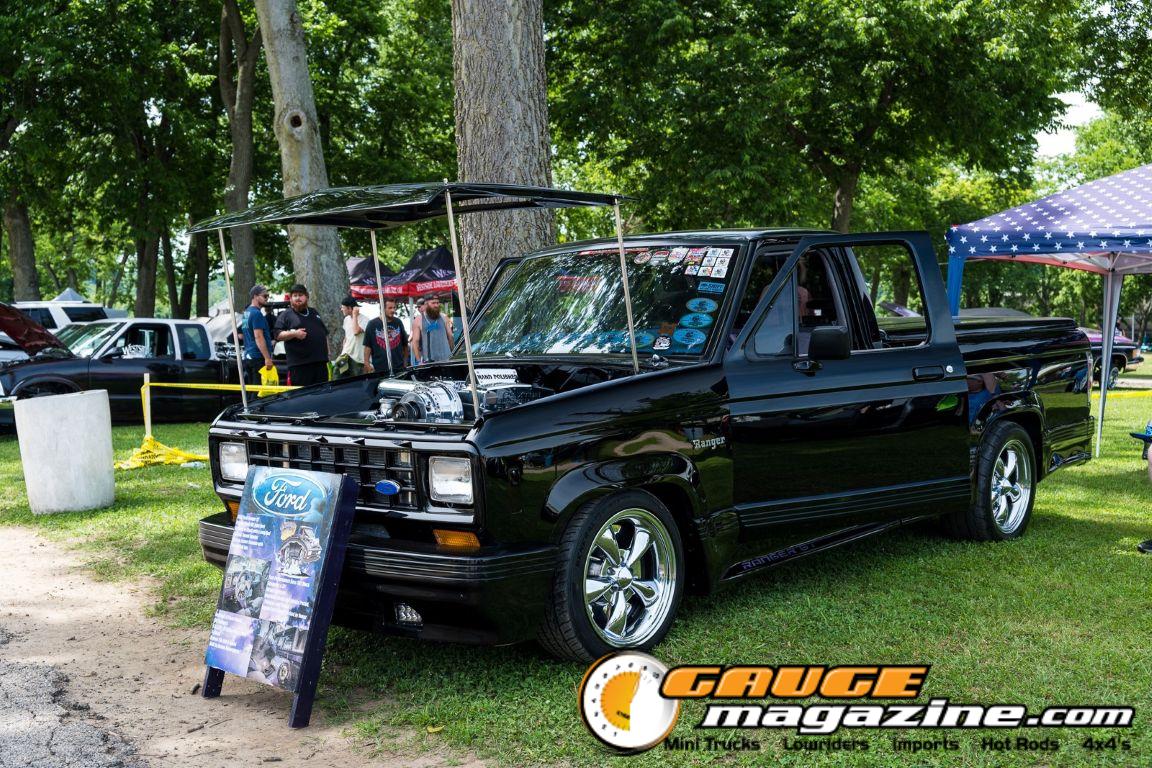 Custom trucks on display during Slamology 2026 Trucks