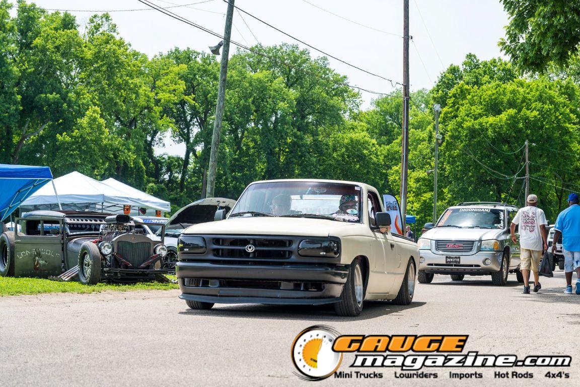 Custom trucks on display during Slamology 2026 Trucks