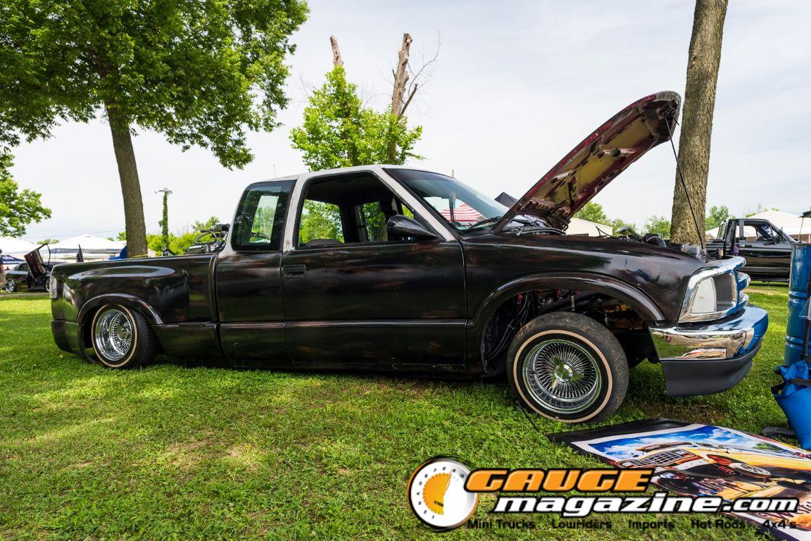 Custom trucks on display during Slamology 2026 Trucks
