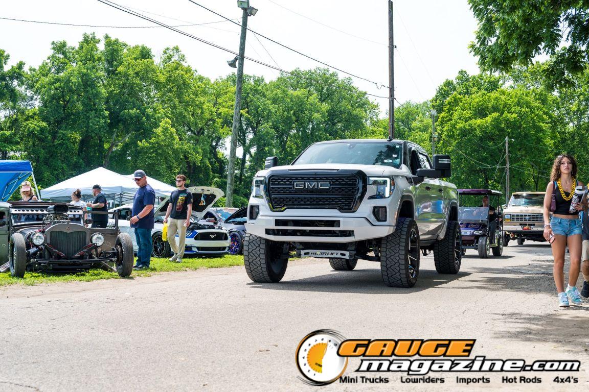 Custom trucks on display during Slamology 2026 Trucks