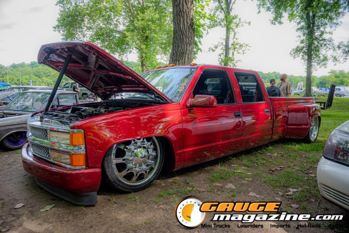 Custom trucks on display during Slamology 2026 Trucks