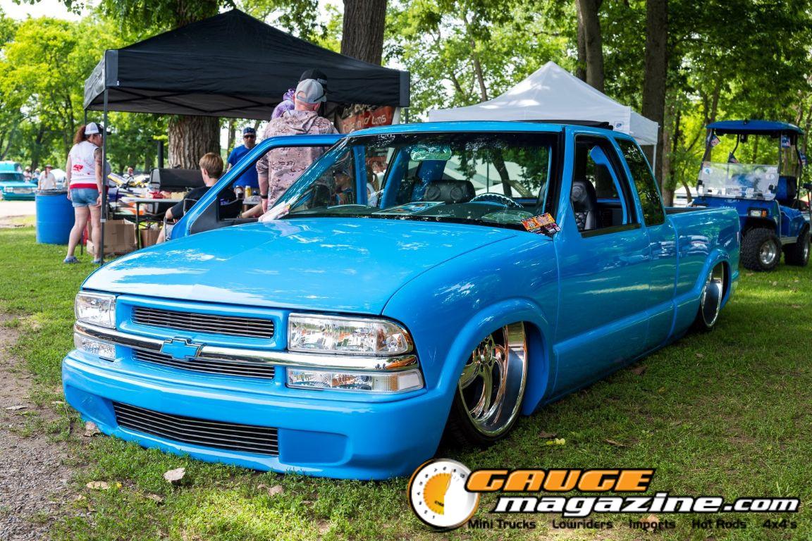 Custom trucks on display during Slamology 2026 Trucks