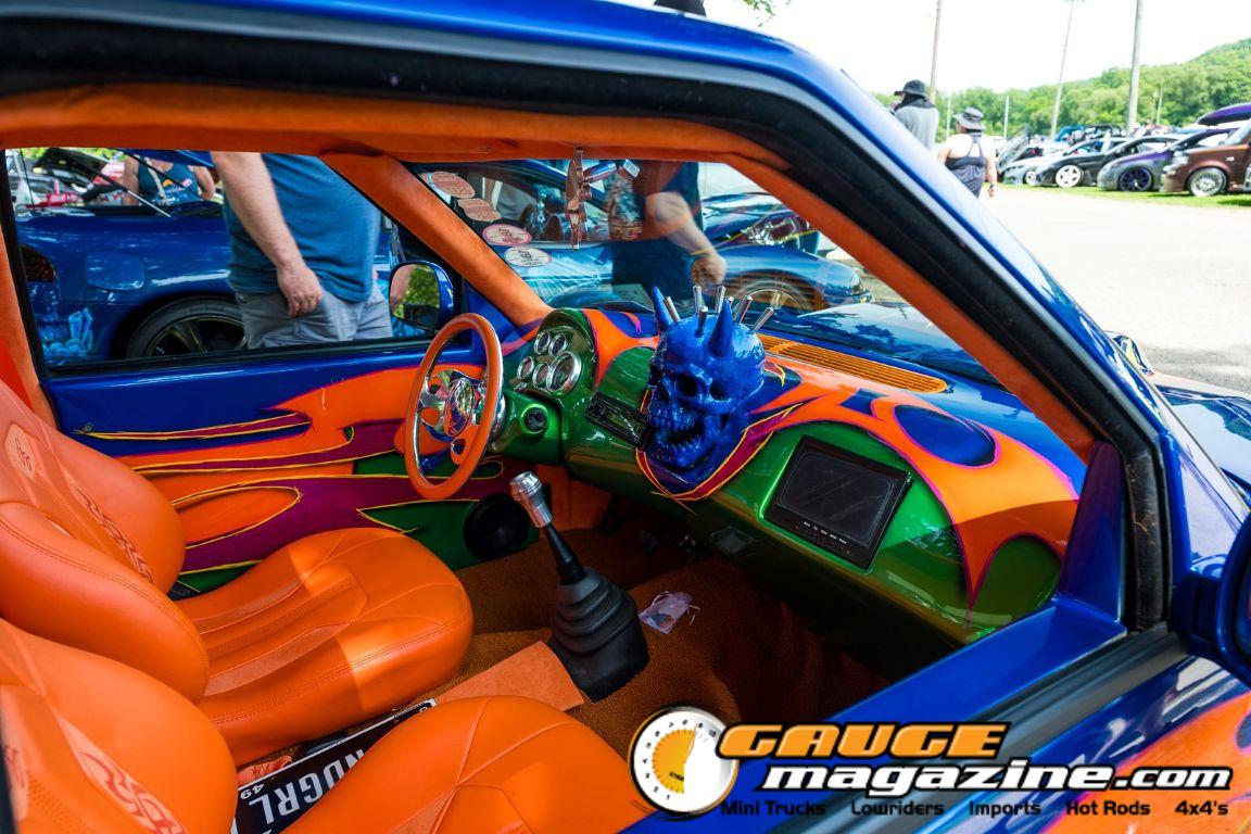 Custom trucks on display during Slamology 2026 Trucks
