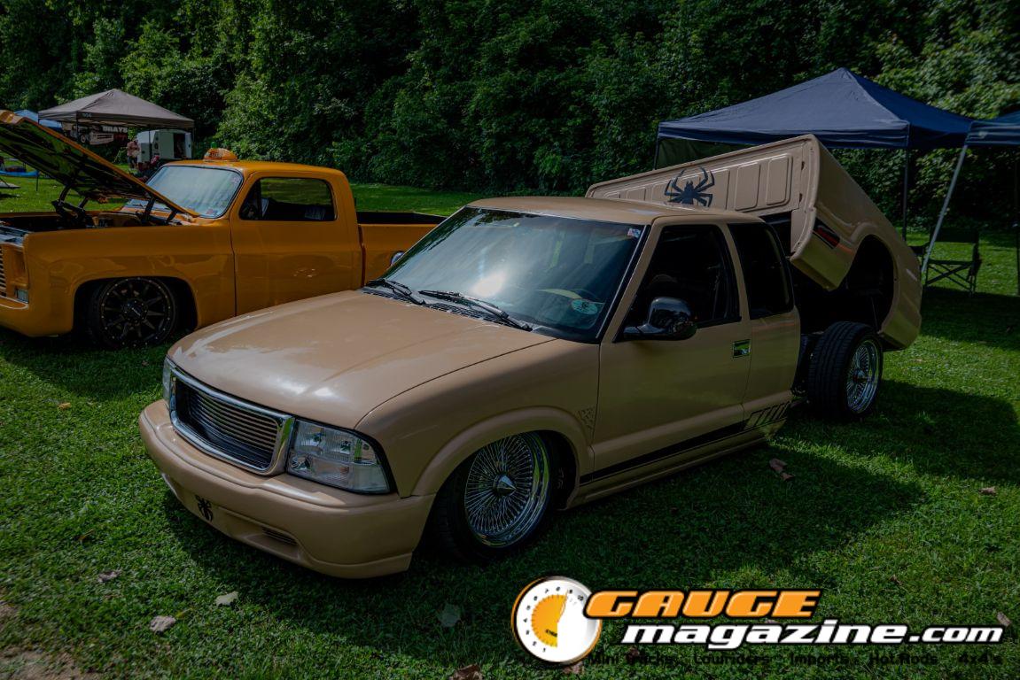 Custom trucks on display during Slamology 2026 Trucks