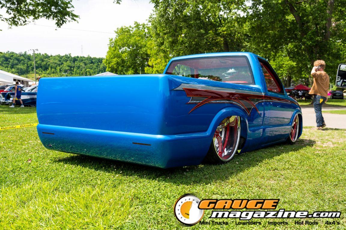 Custom trucks on display during Slamology 2026 Trucks