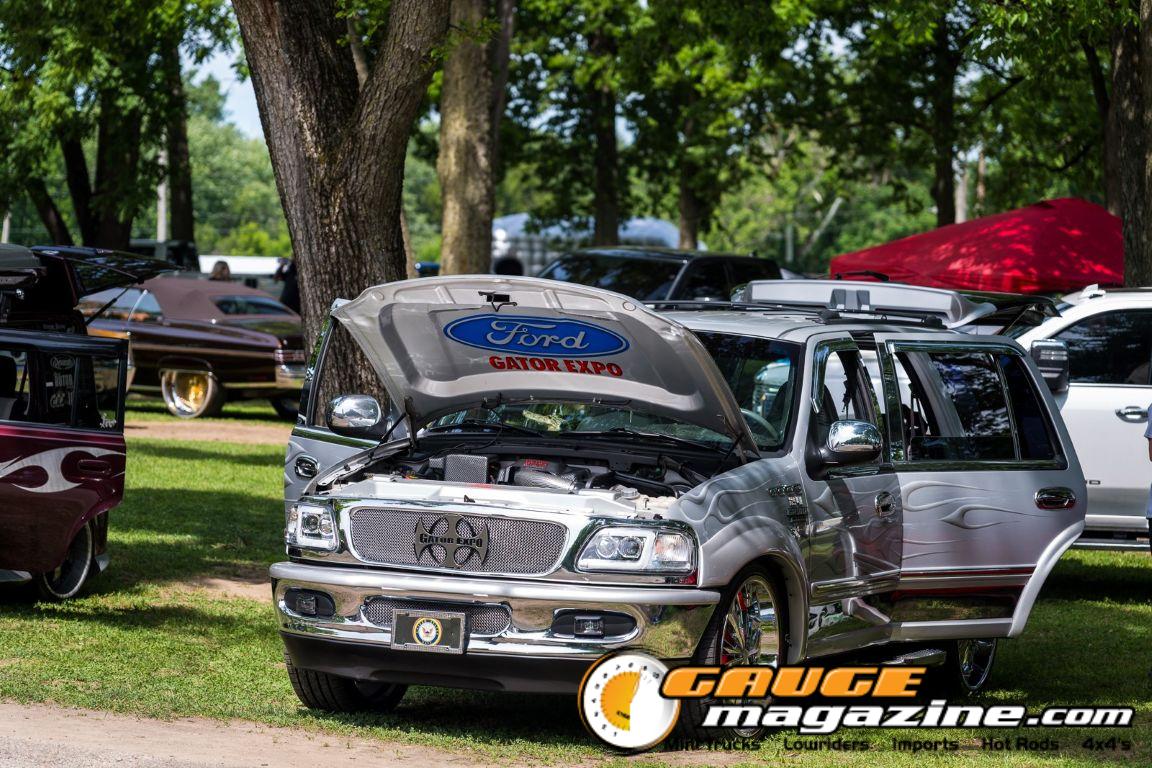 Custom trucks on display during Slamology 2026 Trucks