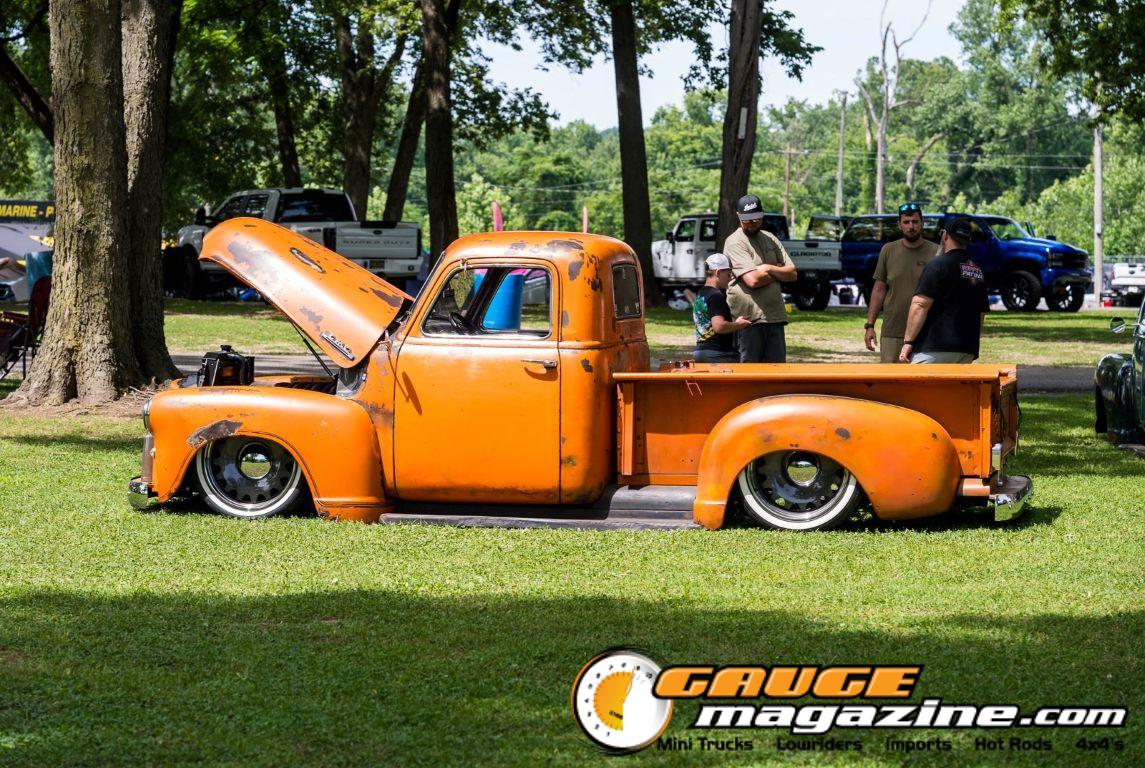 Custom trucks on display during Slamology 2026 Trucks