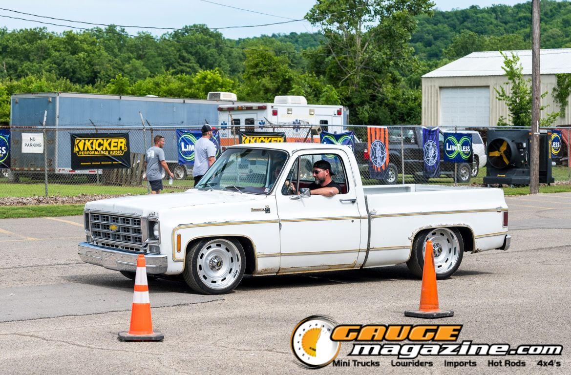 Custom trucks on display during Slamology 2026 Trucks