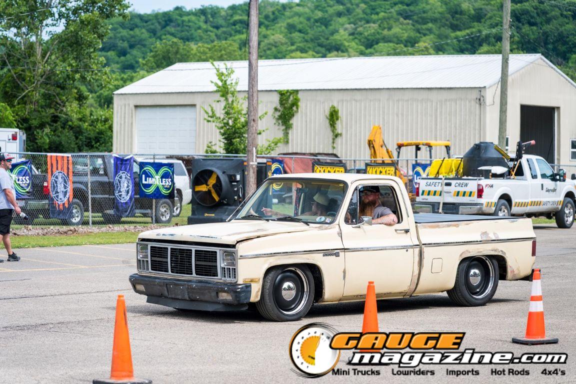 Custom trucks on display during Slamology 2026 Trucks