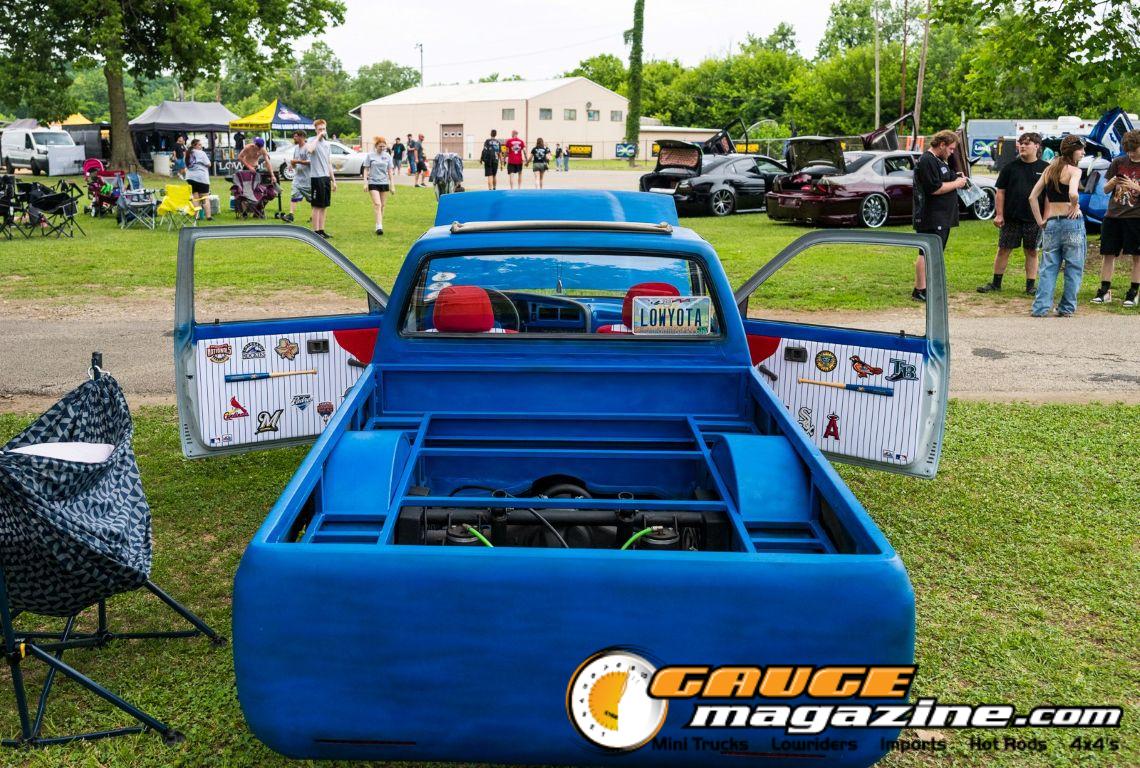Custom trucks on display during Slamology 2026 Trucks