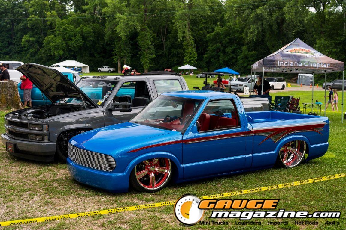 Custom trucks on display during Slamology 2026 Trucks