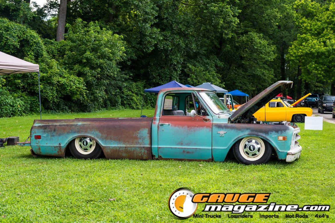 Custom trucks on display during Slamology 2026 Trucks