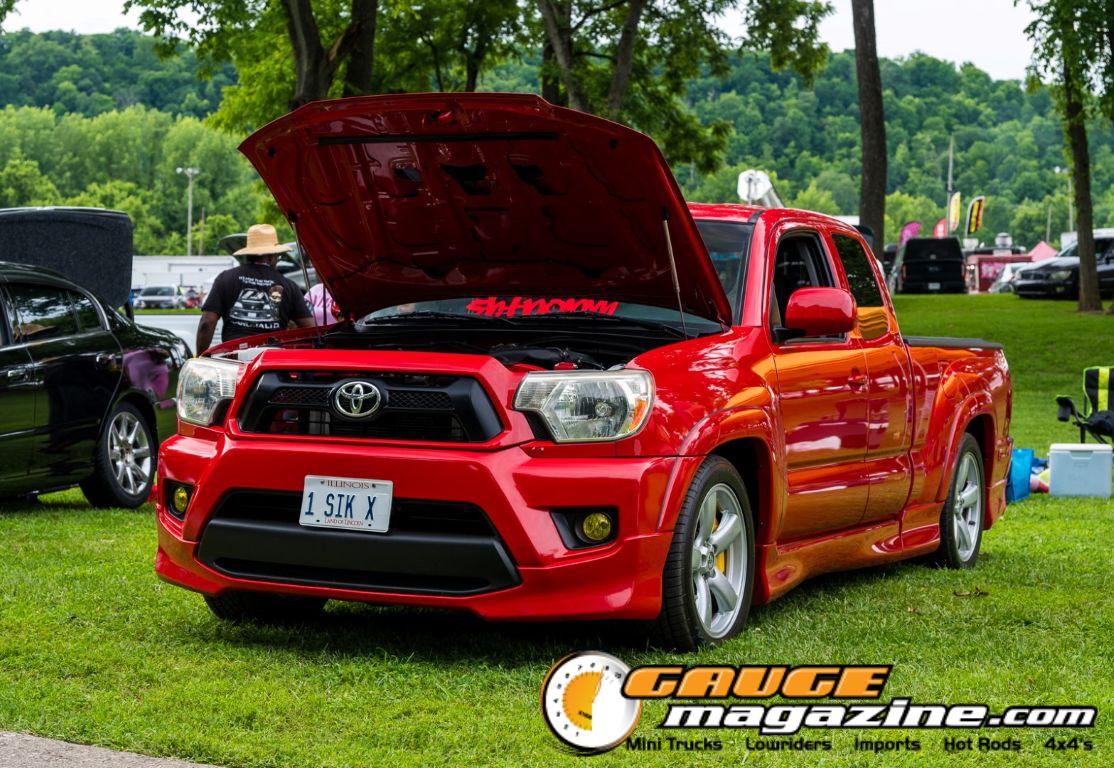 Custom trucks on display during Slamology 2026 Trucks
