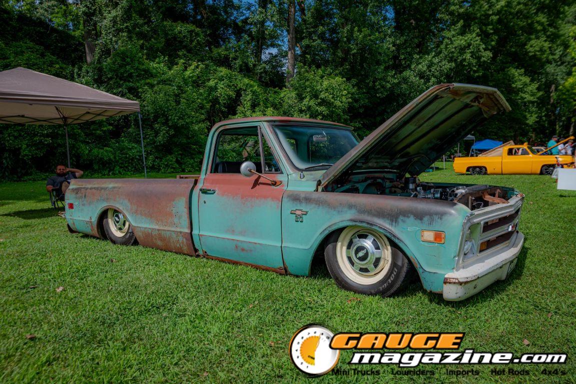 Custom trucks on display during Slamology 2026 Trucks
