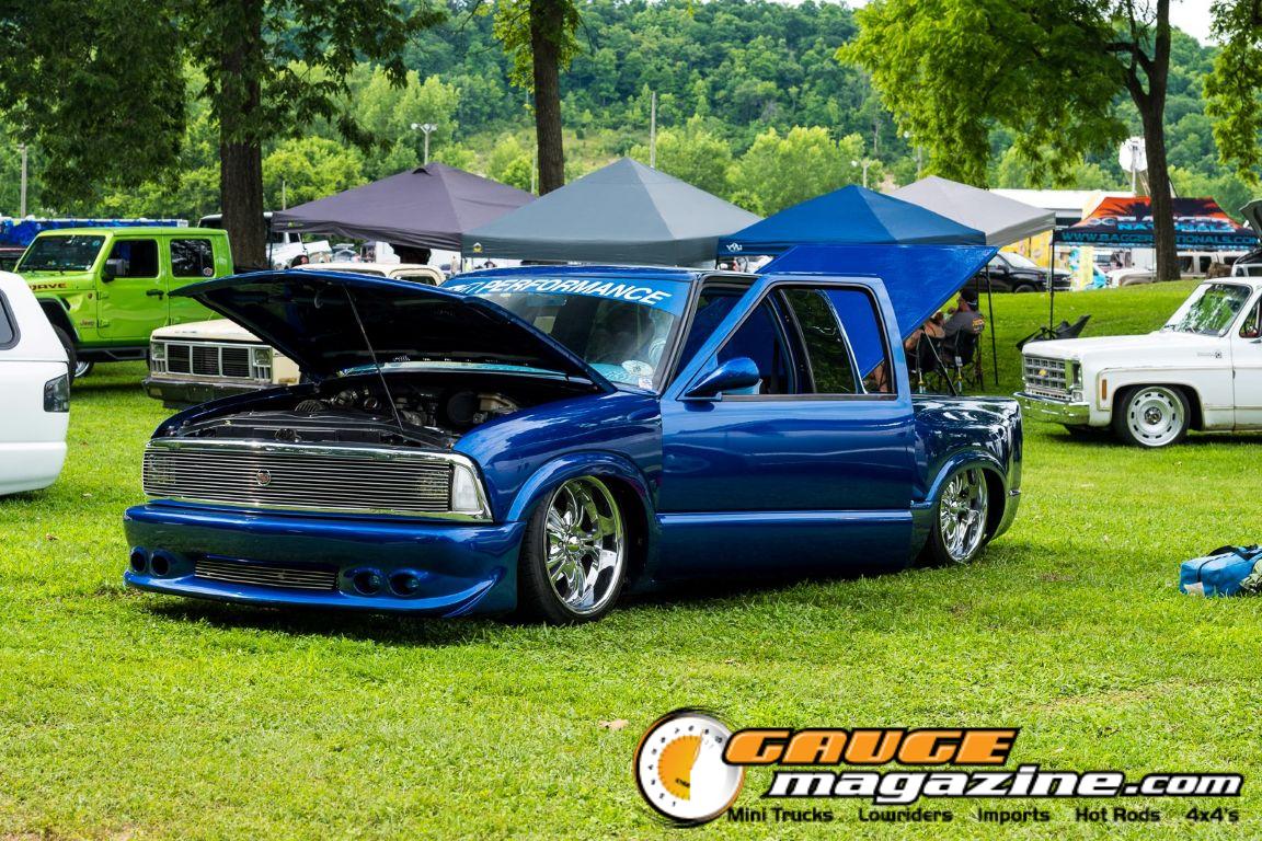 Custom trucks on display during Slamology 2026 Trucks