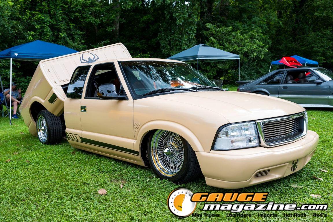 Custom trucks on display during Slamology 2026 Trucks