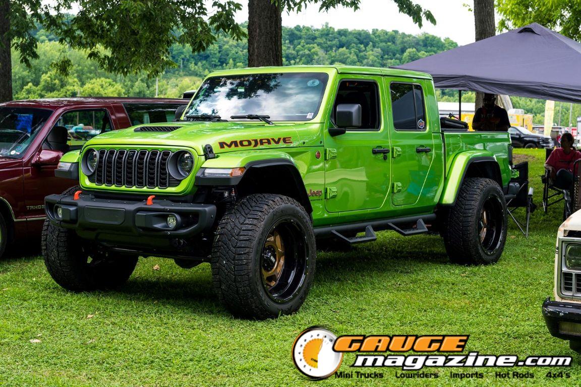 Custom trucks on display during Slamology 2026 Trucks