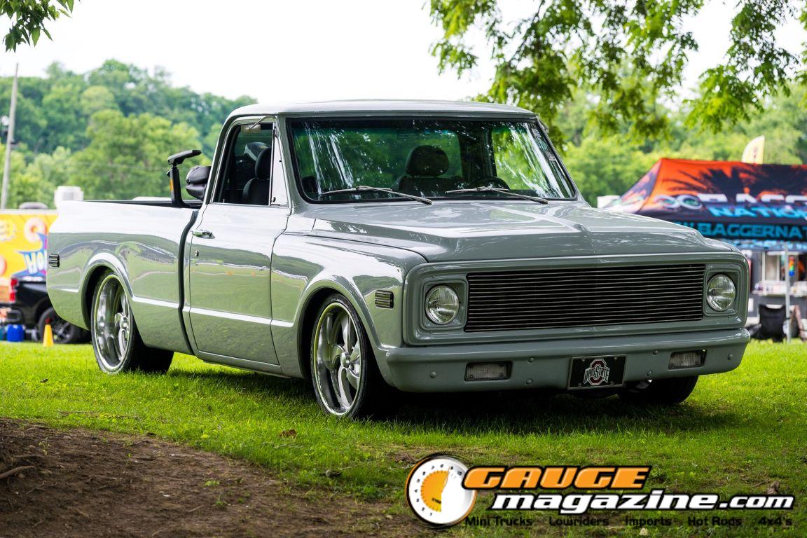 Custom trucks on display during Slamology 2026 Trucks