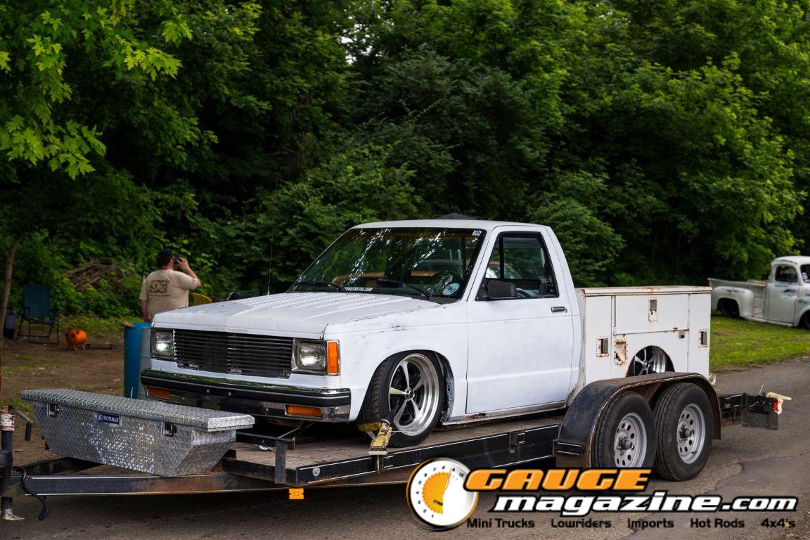 Custom trucks on display during Slamology 2026 Trucks