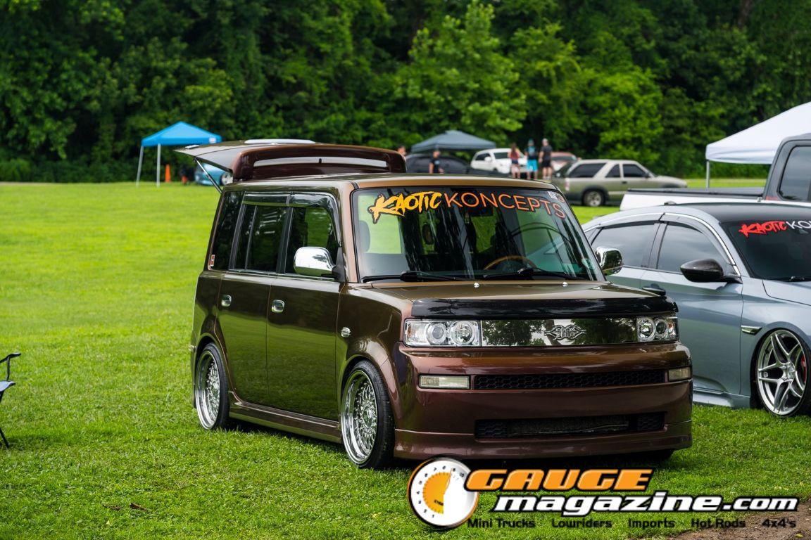 Custom trucks on display during Slamology 2026 Trucks